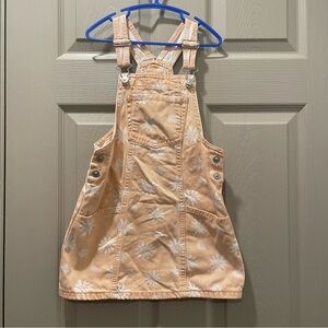 Wonder Nation Peach Floral Overall Dress